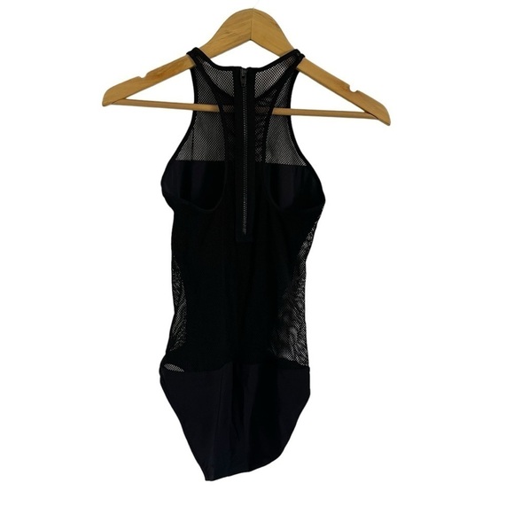 ALEXANDER WANG x REVOLVE Mesh Racer Back Zip Up One Piece Swimsuit - Picture 4 of 9